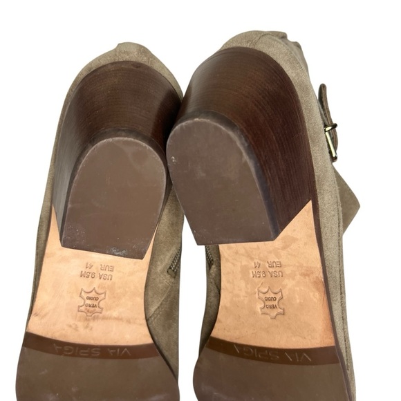 Via Spiga Suede Leather Ankle Bootie Tan Size 9.5 *New* - Picture 7 of 10